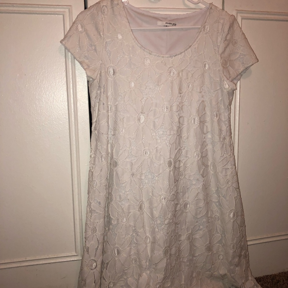 With laced doll shaped dress